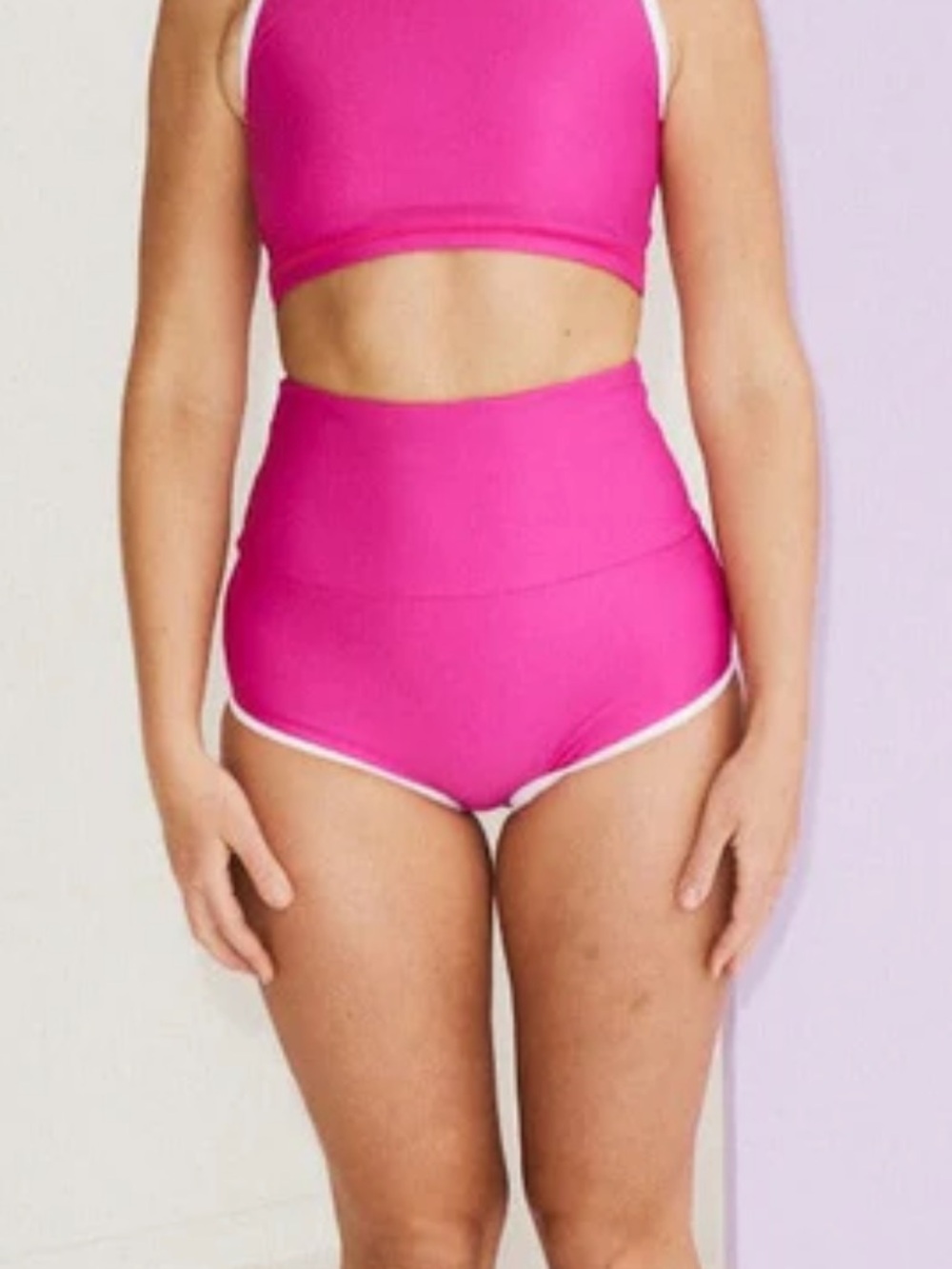 New Salt Gypsy x Free People Betty Pink XS High Waisted Piped Surf Boy Shorts